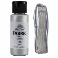 Farba na tekstil Phoenix 59 ml 120 srebrna