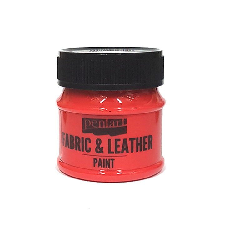 Barva za tekstil in usnje Pentart 50 ml – rdeča
