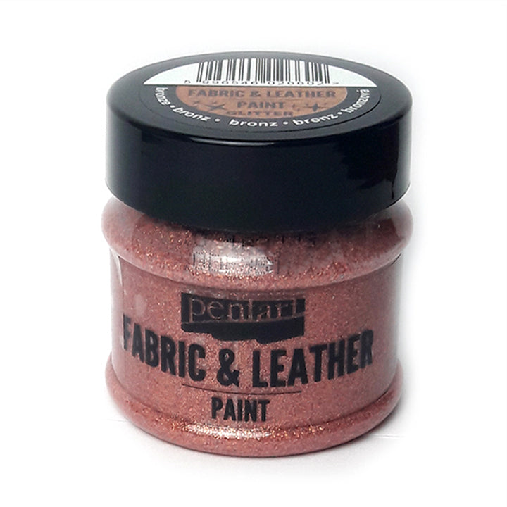 Barva za tekstil in usnje Pentart 50 ml – Glittering bronasta