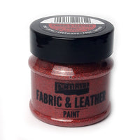 Barva za tekstil in usnje Pentart 50 ml – Glittering rdeča