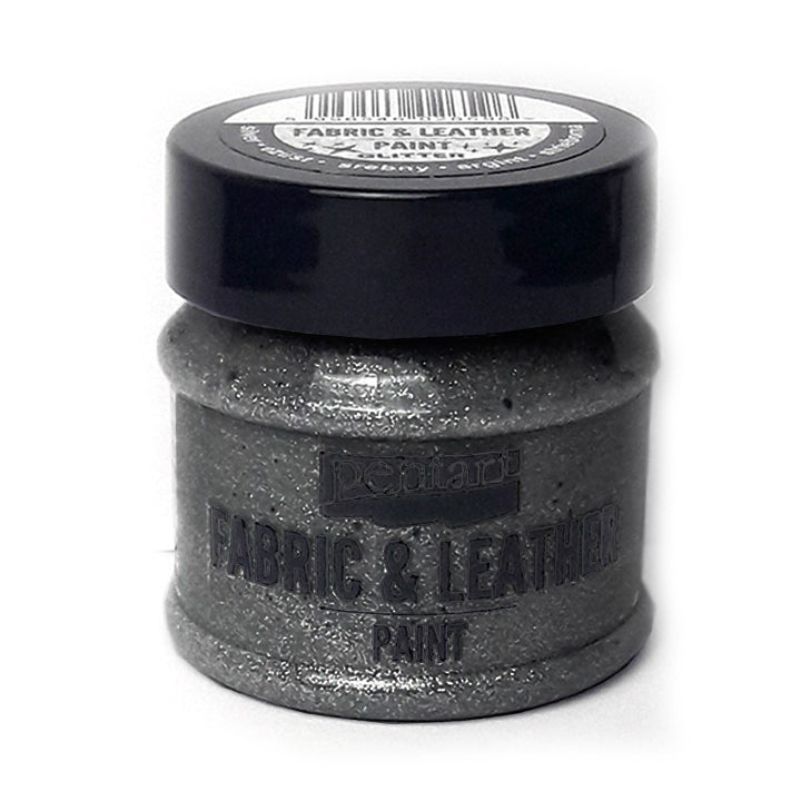 Barva za tekstil in usnje Pentart 50 ml – Glittering grafitna