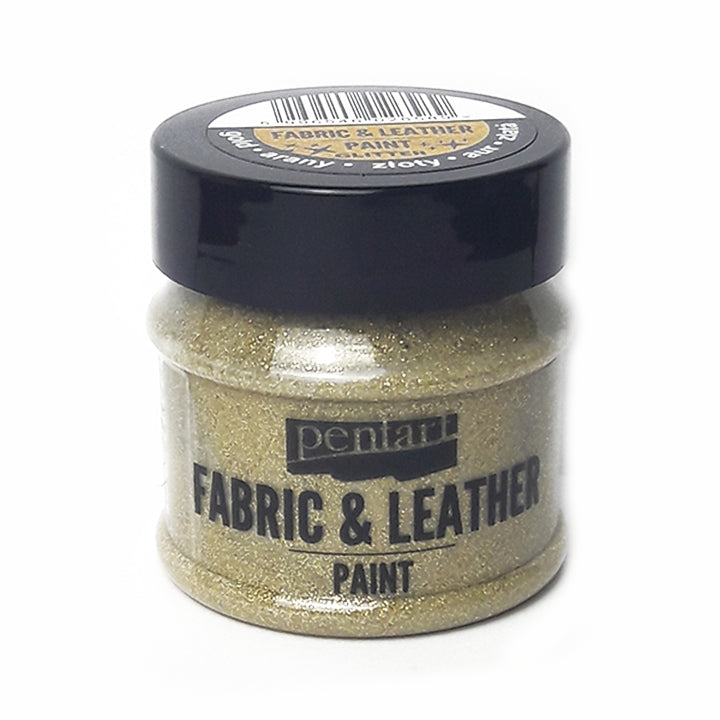Barva za tekstil in usnje Pentart 50 ml – Glittering zlata