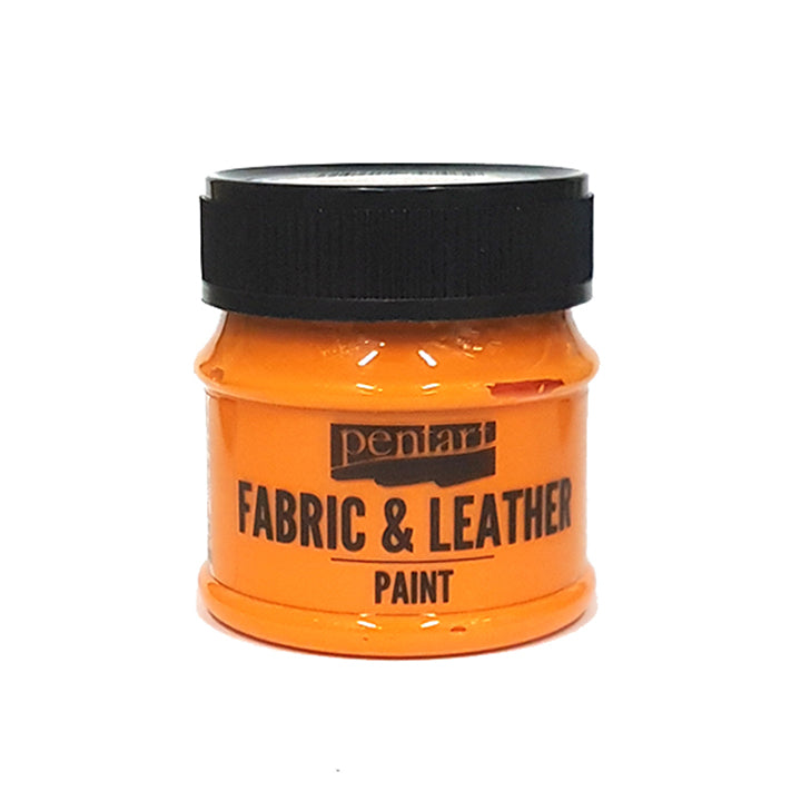Barva za tekstil in usnje Pentart 50 ml – oranžna