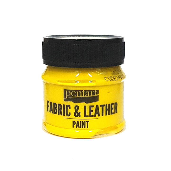 Barva za tekstil in usnje Pentart 50 ml – rumena