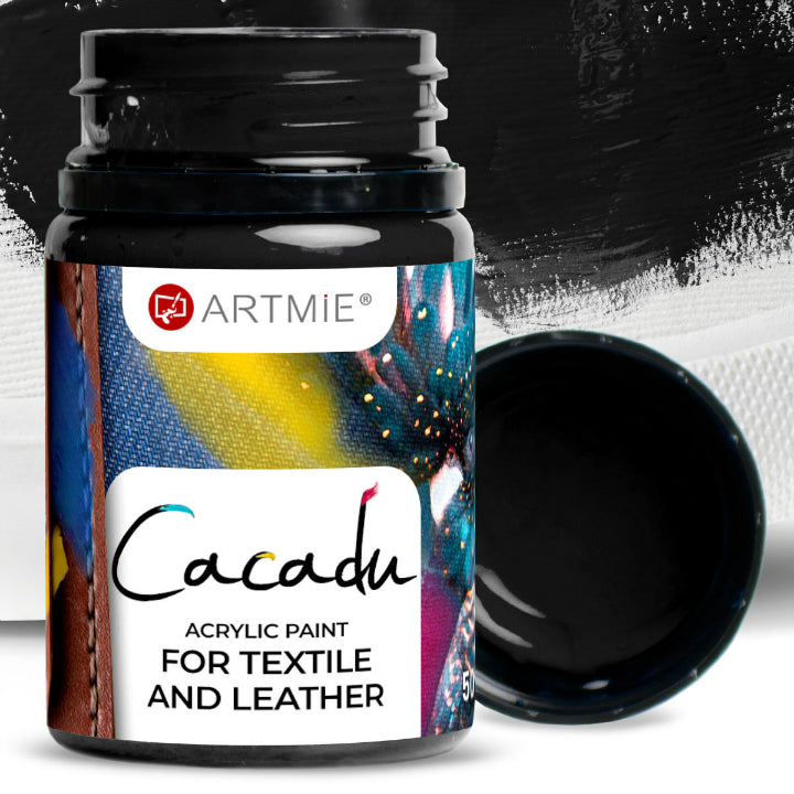 Barve za tekstil in usnje ARTMIE CACADU 50 ml – 23 črna barva