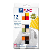 FIMO komplet mehke polimerne gline, naravne barve, 12x25g
