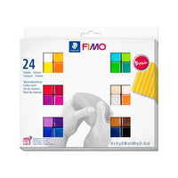 FIMO komplet mehke polimerne gline osnovnih barv 24x25g