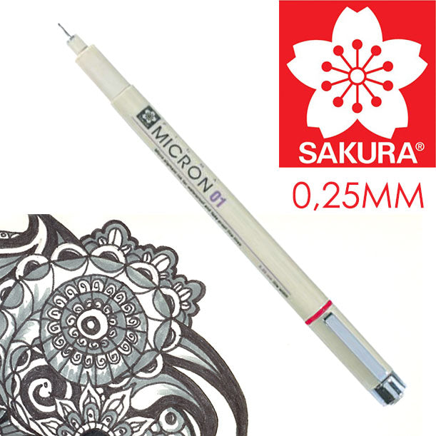 Flomaster za tehnično risanje SAKURA Pigma Micron BLACK | izberite debelino – pogled 2