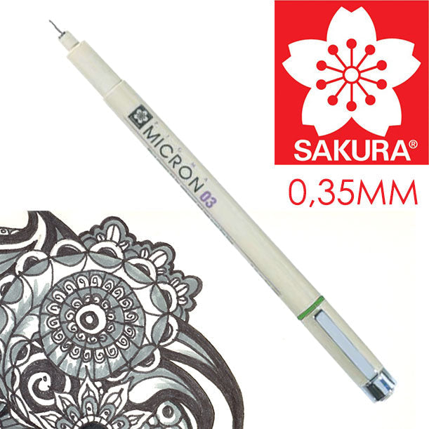 Flomaster za tehnično risanje SAKURA Pigma Micron BLACK | izberite debelino – pogled 4