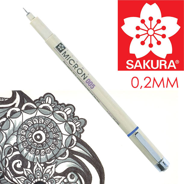 Flomaster za tehnično risanje SAKURA Pigma Micron BLACK | izberite debelino – pogled 6