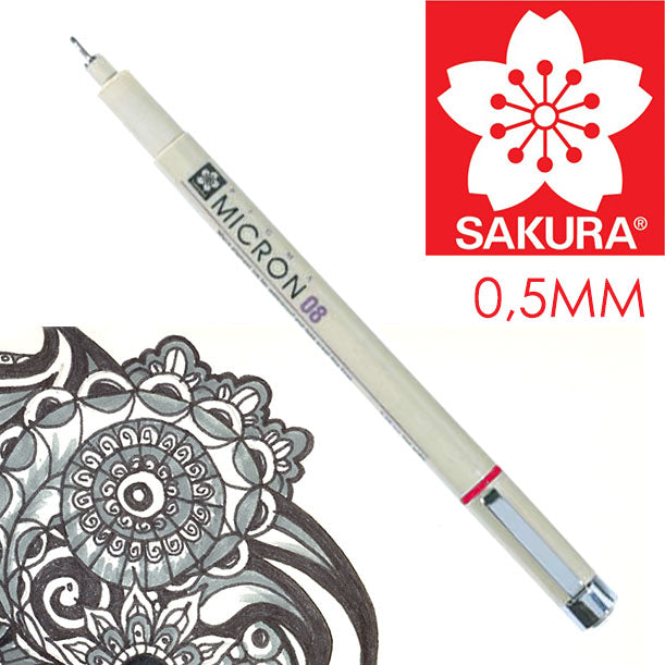 Flomaster za tehnično risanje SAKURA Pigma Micron BLACK | izberite debelino – pogled 8