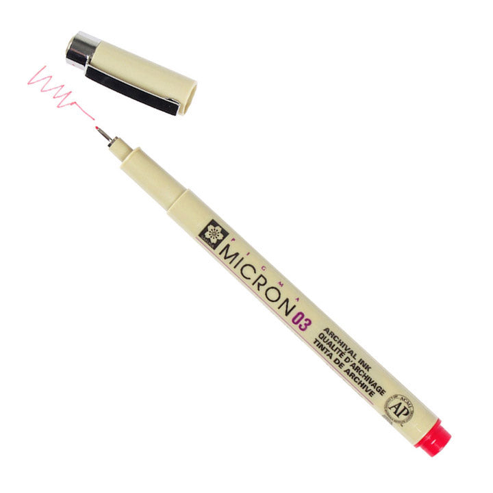 Flomaster za tehnično risanje SAKURA Pigma Micron RED | izberite debelino