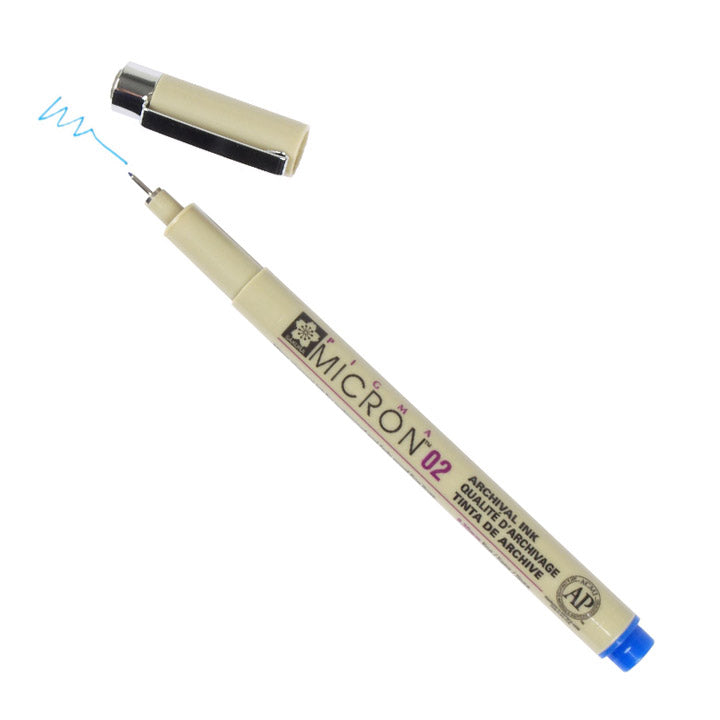 Flomaster za tehnično risanje SAKURA Pigma Micron BLUE | izberite debelino – pogled 2