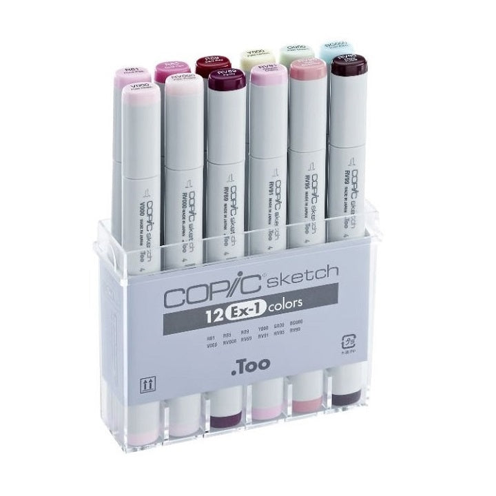 Flomastri COPIC Sketch Ex-1 - set 12 kom