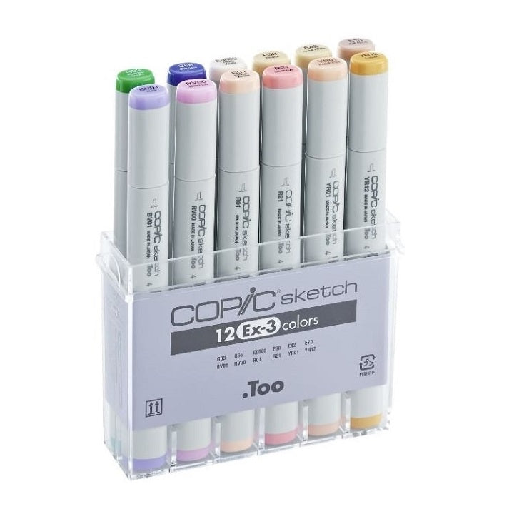 Flomastri COPIC Sketch Ex-3 - set 12 kom