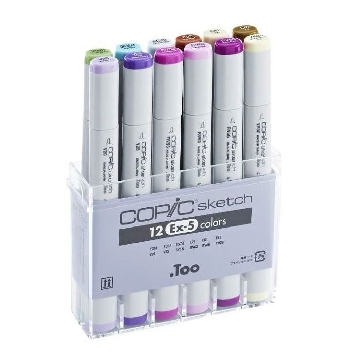 Flomastri COPIC Sketch Ex-5 - set 12 kom