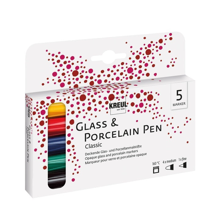 Flomastri za porcelan Hobby Line Brillant - set 5 kosov