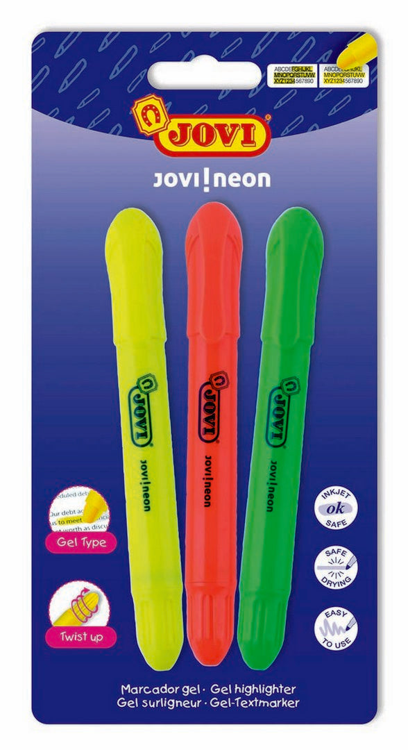 Gel označevalci besedila JOVI - 3 kosi, 3 barve