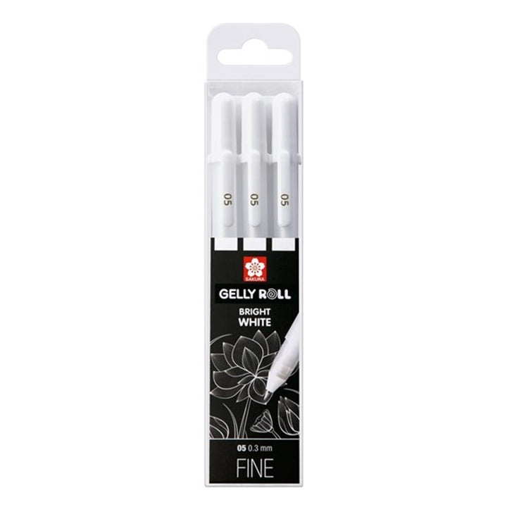 Gelna pisala Sakura Gelly Roll bright white - 3 kosi | različne variante – pogled 2