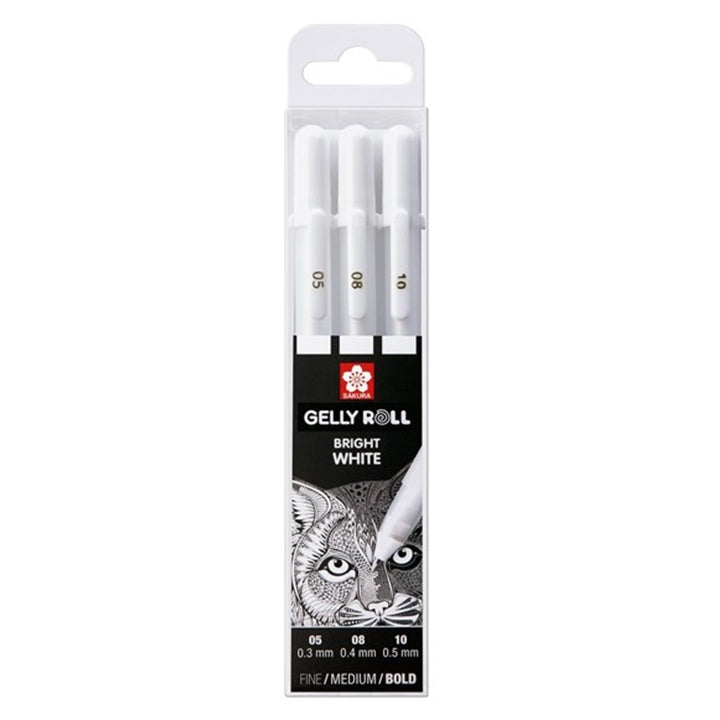 Gelna pisala Sakura Gelly Roll bright white - 3 kosi | različne variante – pogled 4
