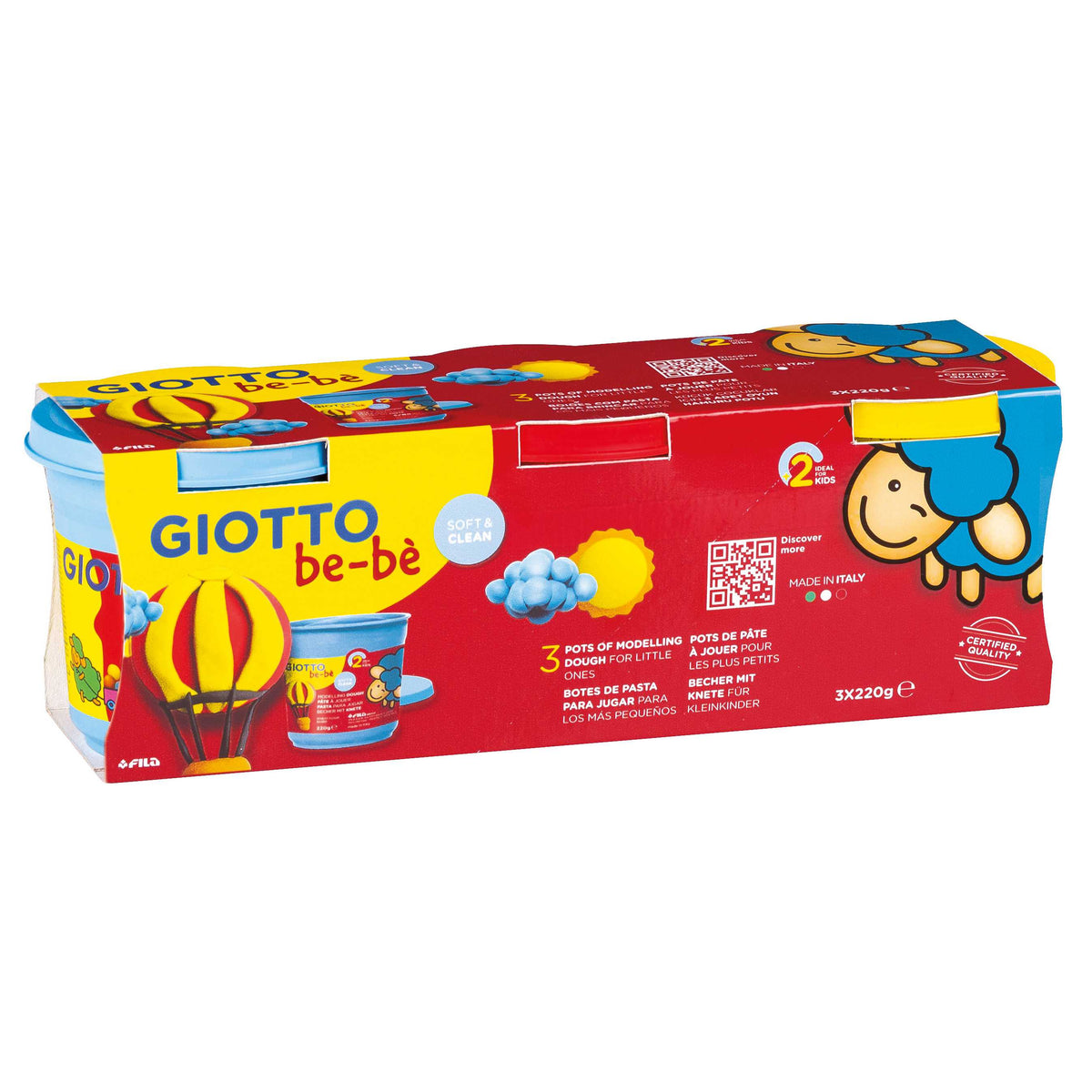 GIOTTO Be-Be mehka masa za modeliranje 3 x 220 g