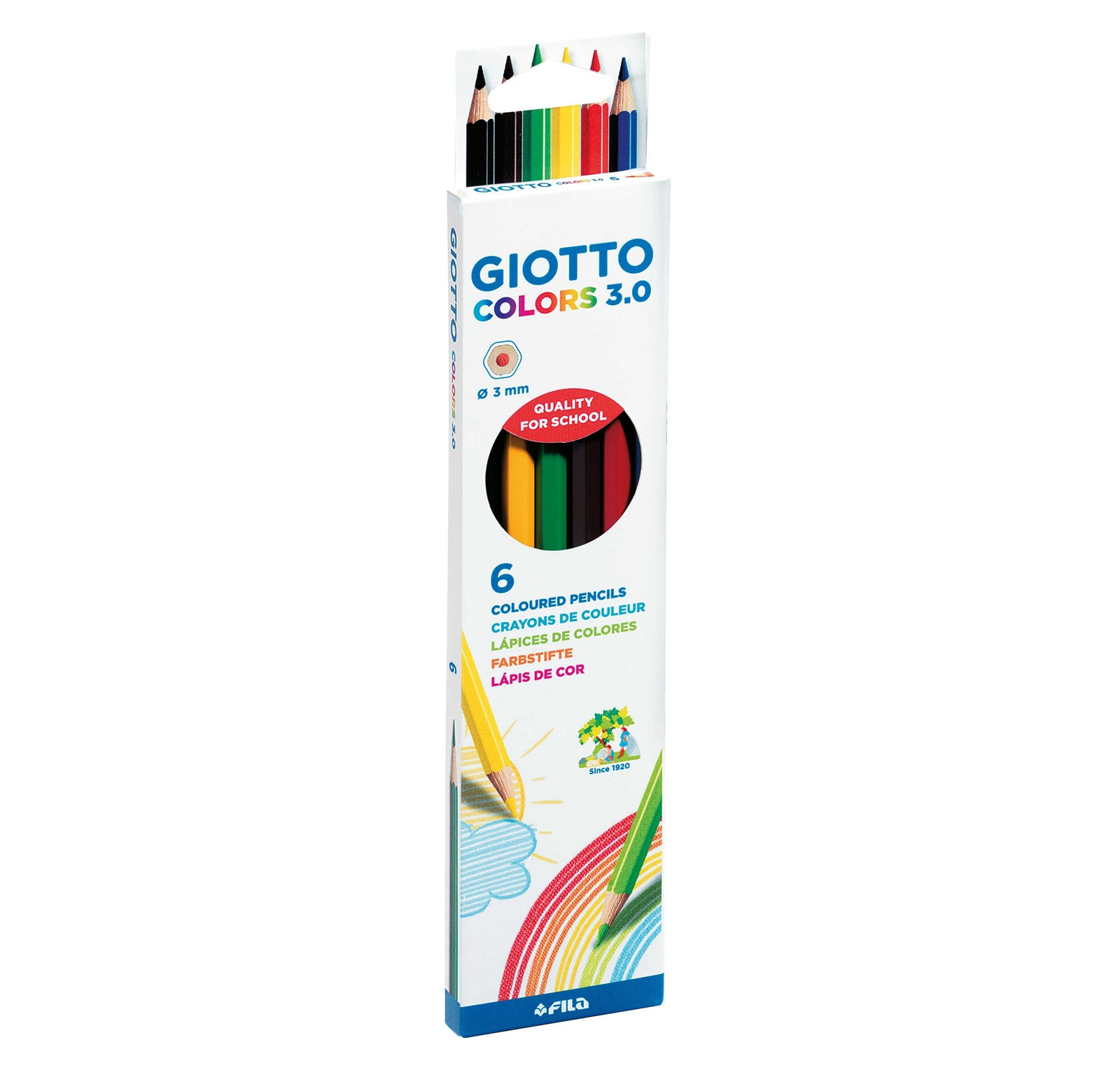 GIOTTO Colors 3.0 šestrobe barvice – 6 kosov