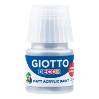 Giotto Decor akrilna barva mat 25 ml – srebrna