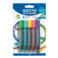 GIOTTO Glitter Glue bleščeče lepilo s konfeti 5 x 10 g