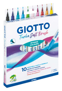 Čopičasti flomastri GIOTTO Turbo Soft Brush - 10 kosov