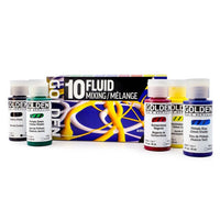 GOLDEN Fluid set akrilnih barv Mixing 10 × 30 ml