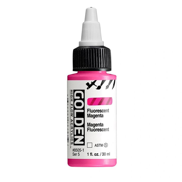 GOLDEN Fluorescentna akrilna barva z visokim pretokom 30 ml | Različni odtenki