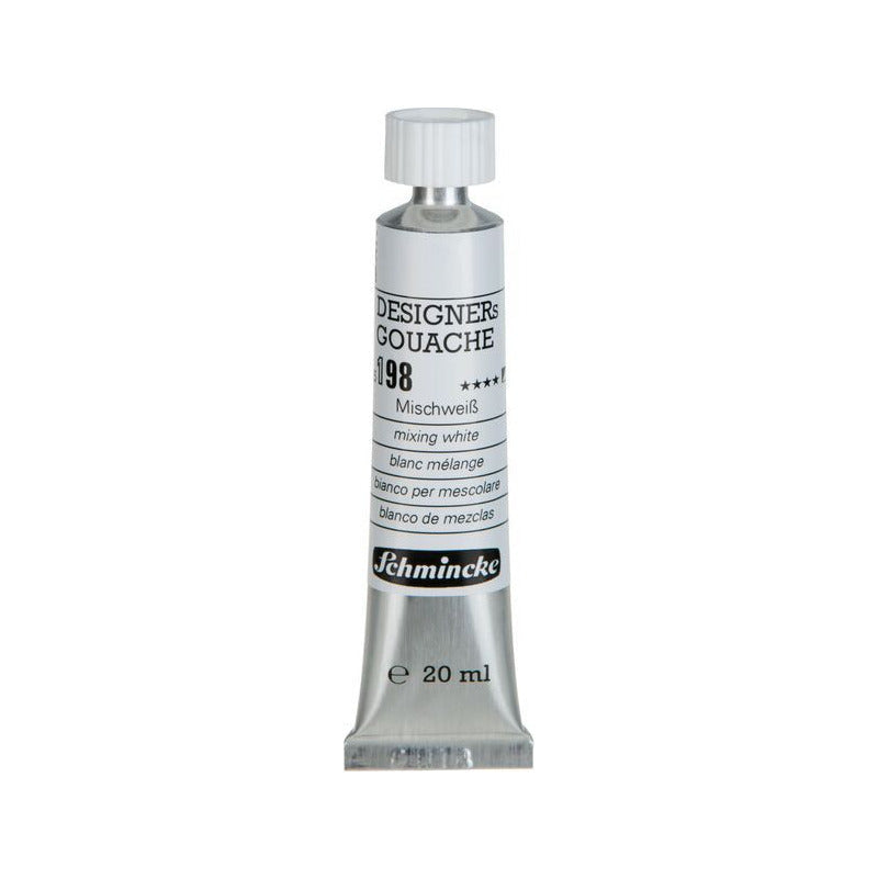 Gvaš barva Schmincke Designers Gouache 20 ml – 198 Mešalna bela