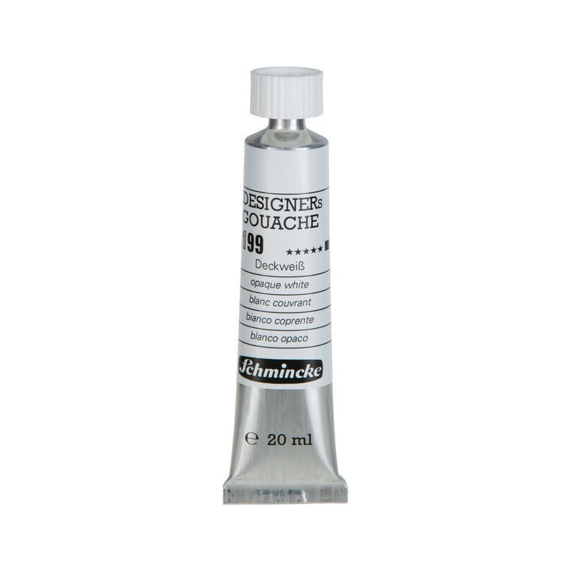 Gvaš barva Schmincke Designers Gouache 20 ml – 199 Prekrivna bela