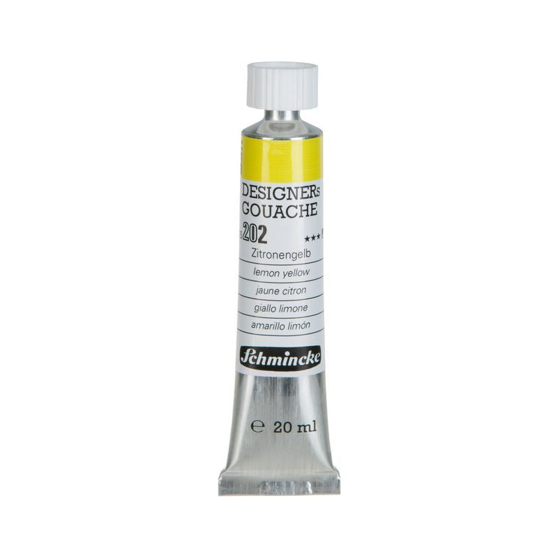 Gvaš barva Schmincke Designers Gouache 20 ml – 202 Citronsko rumena