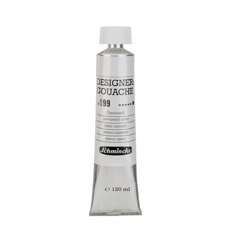 Gvaš barva Schmincke Designers Gouache 120 ml – 199 Prekrivna bela