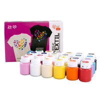 HEART ROSA TALENT Set akrilnih barv za tekstil 24x20 ml – pogled 2