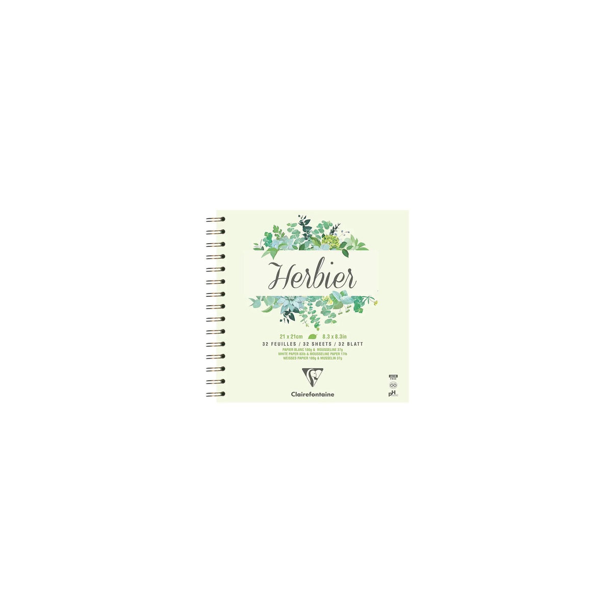 Herbarij CLAIREFONTAINE 180 g/m² 21 x 21 cm - 32 listov