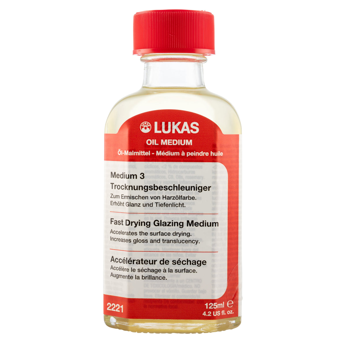 Hitro sušeče sijajno oljno medij LUKAS Medium 3 125 ml