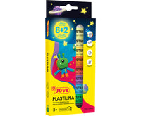 JOVI Glow naravni plastelin 10 x 15 g – 8 barv + 2, ki se svetita v temi