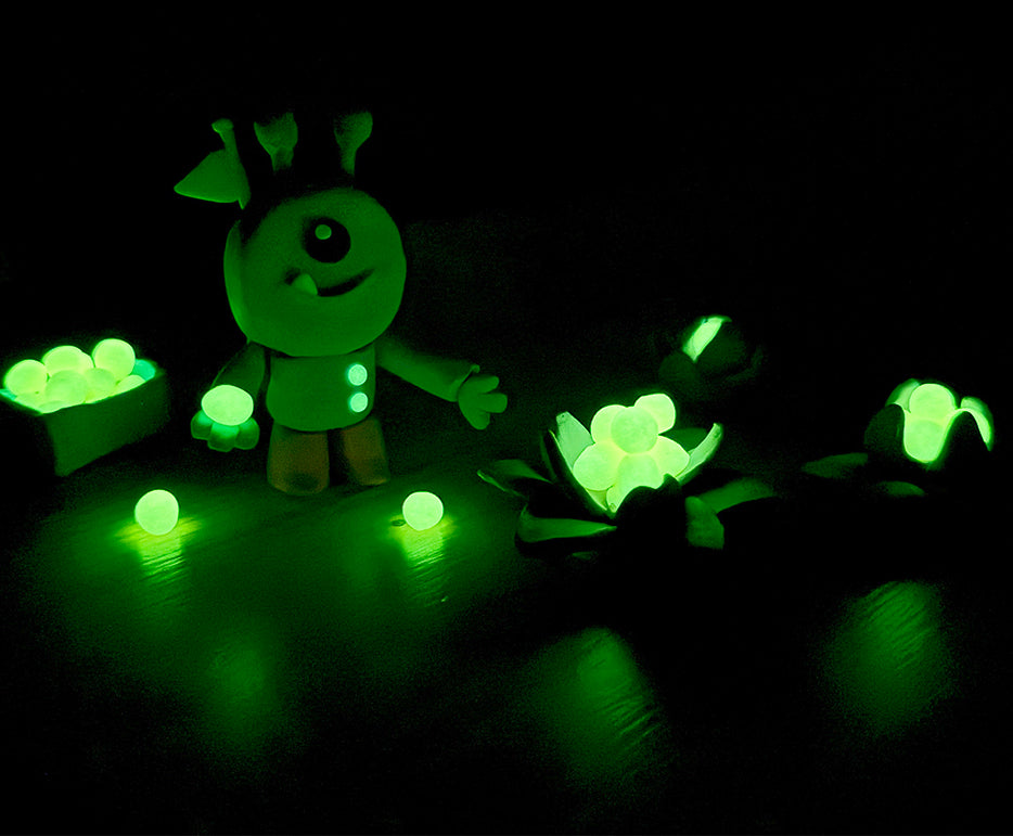JOVI Glow naravni plastelin 10 x 15 g – 8 barv + 2, ki se svetita v temi