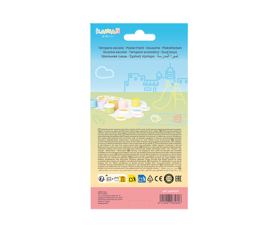 Temper barve JOVI Kawaii 5 x 35 ml s čopičem