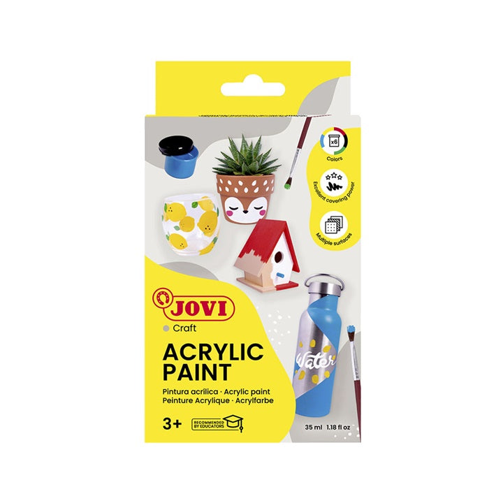 JOVI komplet akrilnih barv 6x35 ml + čopič – pogled 3