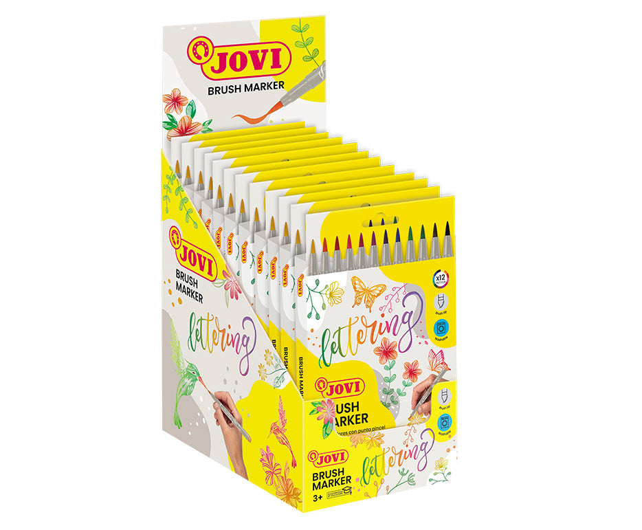 JOVI Lettering akvarelni flomastri s čopičasto konico 12 kosov