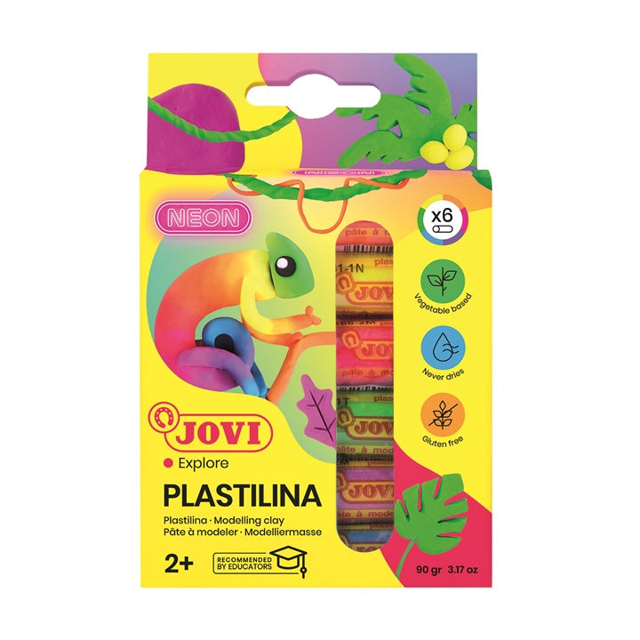 JOVI Plastelin neonski odtenki 6 x 15 g