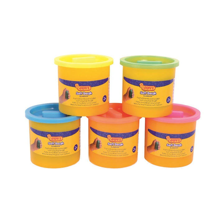 JOVI Plastelin v lončkih BLANDIVER neonski odtenki 5 x 110 g