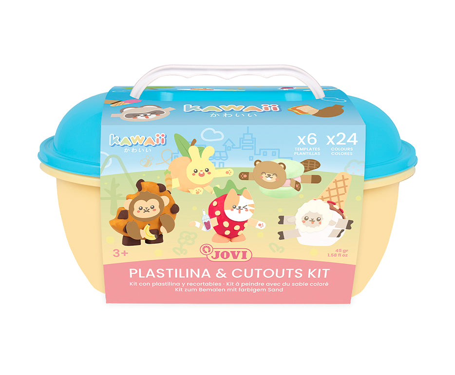 JOVI Play&Fun Kawaii naravni plastelin v kovčku – set s pripomočki