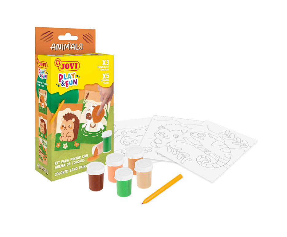 JOVI Play&Fun mini ustvarjalni set za slikanje s peskom – 9 delov