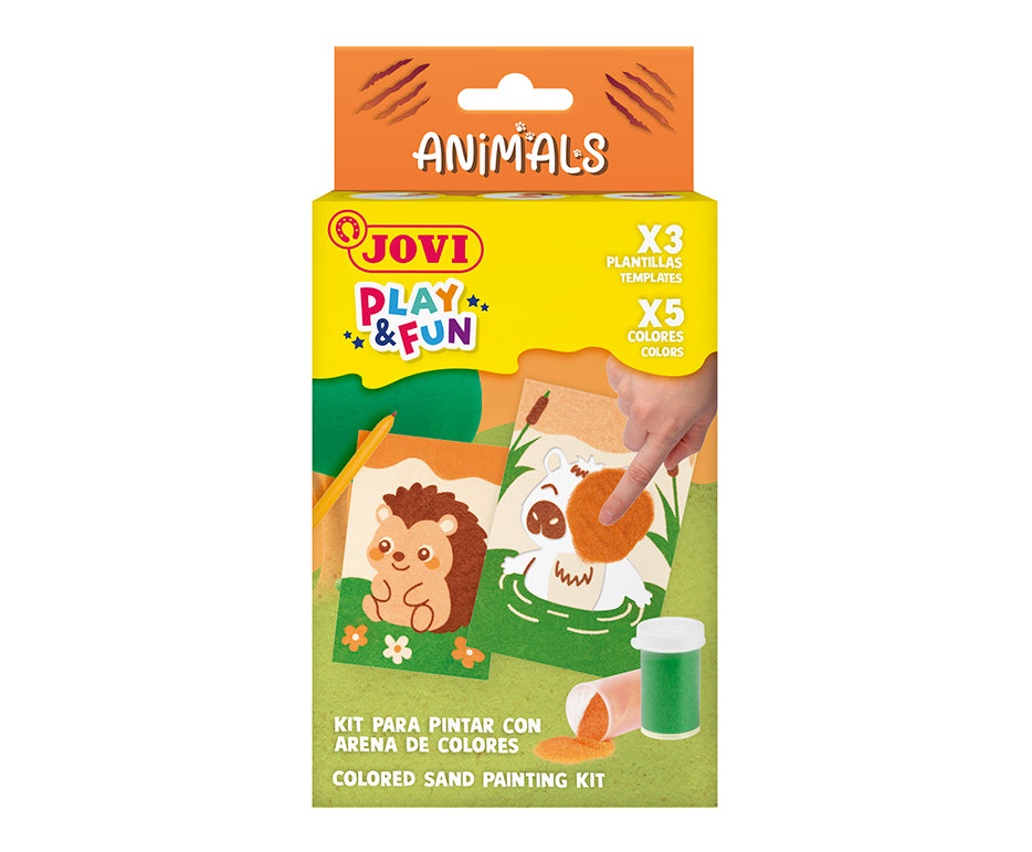 JOVI Play&Fun mini ustvarjalni set za slikanje s peskom – 9 delov