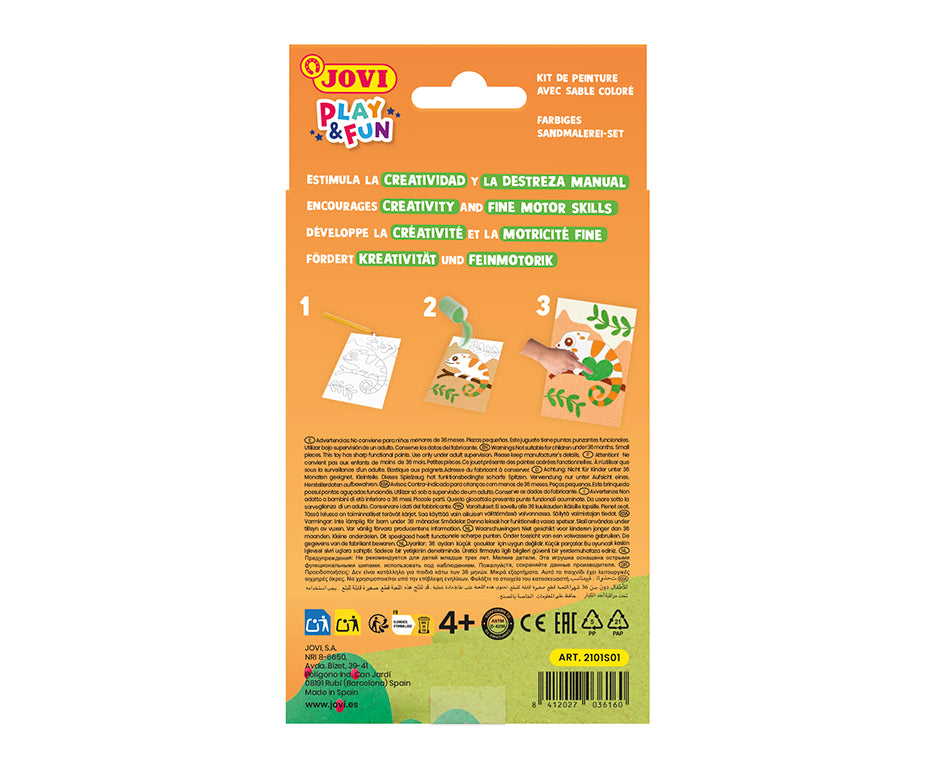 JOVI Play&Fun mini ustvarjalni set za slikanje s peskom – 9 delov