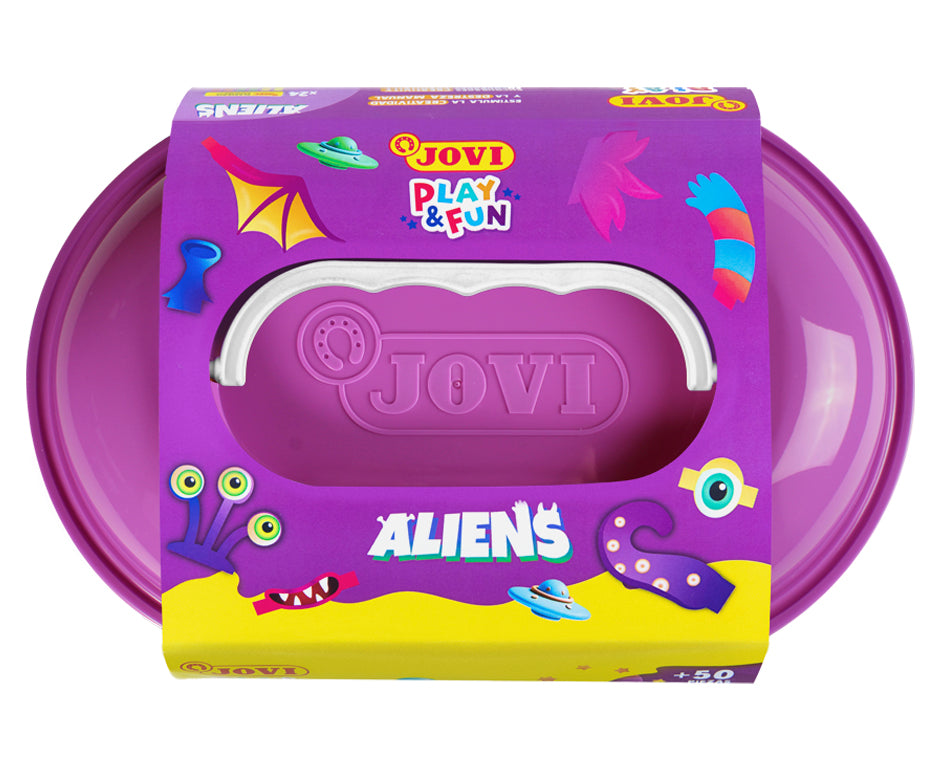 JOVI Play&Fun naravni plastelin v kovčku Aliens - 50 kosov